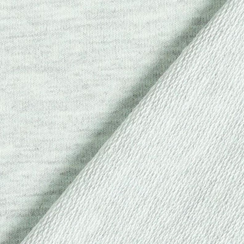 French Terry fijn melange – mint/grijs, image number 5