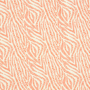 GOTS French Terry sommersweat Zebra | Tula – lichtbeige/oranje, 