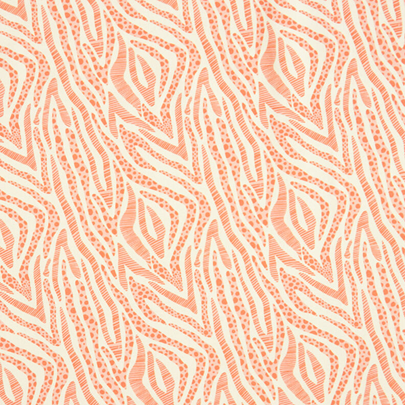 GOTS French Terry sommersweat Zebra | Tula – lichtbeige/oranje,  image number 1