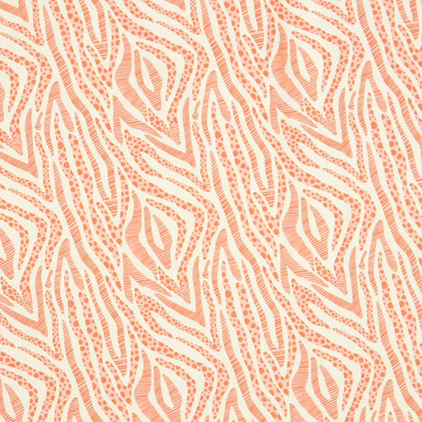 GOTS French Terry sommersweat Zebra | Tula – lichtbeige/oranje,  image number 1