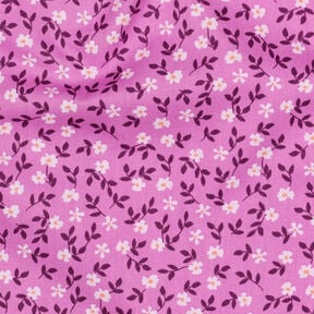 GOTS Katoenpopeline Losse bloemen | Poppy Fabrics – pink/wit, 