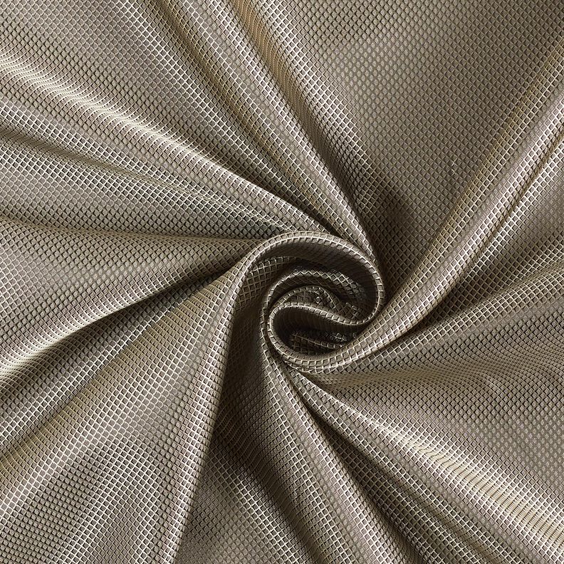 Voeringstof Jacquard kleine ruiten – grijs,  image number 1