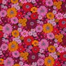 Viscosestof Zomerbloemen – vuurrood/zwart,  thumbnail number 1