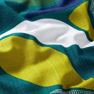 Decostof panama kleurrijke bladeren – petroleum, 