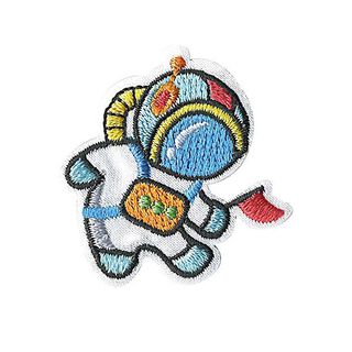 Applicatie astronaut [ 3 x 3 cm ] – ecru/lichtblauw, 