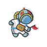 Applicatie astronaut [ 3 x 3 cm ] – ecru/lichtblauw,  thumbnail number 1