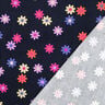 Babyrib Bloemen met glitterprint | Poppy Fabrics – marineblauw,  thumbnail number 4