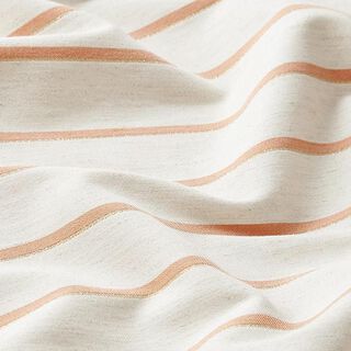 Linnenlook lurex strepen – perzik, 