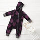 Alpenfleece Origami-wolf  – zwart/neon pink,  thumbnail number 5