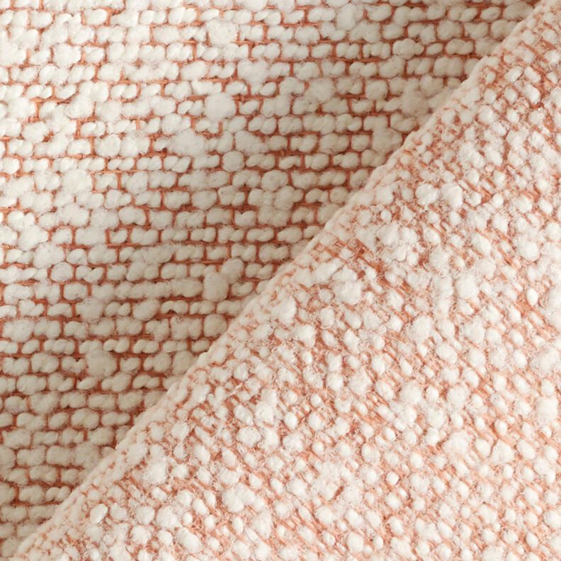 Outdoorstof fijne bouclé – zalm/ecru,  image number 4