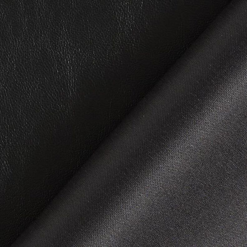 Imitatieleer glad stretch – zwart,  image number 3