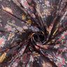 Crêpe chiffon met glanzende strepen retrobloemen – zwart,  thumbnail number 3