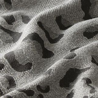 Jacquardstof Leo abstract – grijs/zwart, 