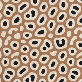 Decostof Half panama abstract luipaardpatroon – lichtbruin/cashew, 