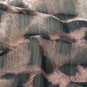 Chiffon luipaard & lurex strepen – beige/zwart, 