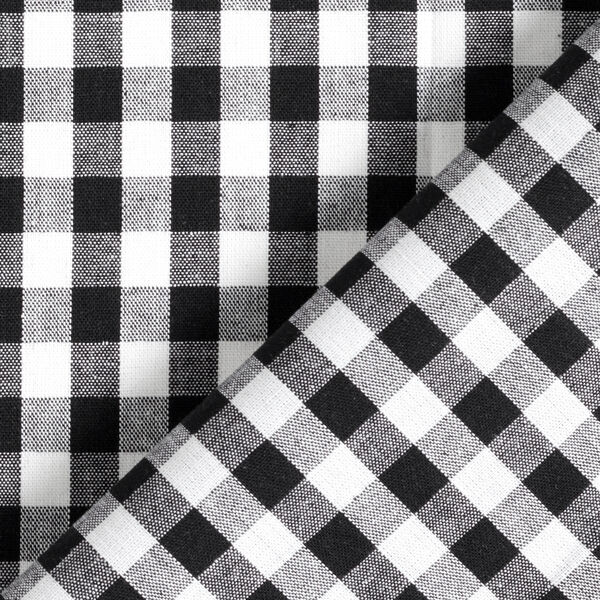 Katoenen stof Vichy - 1 cm – zwart, image number 3