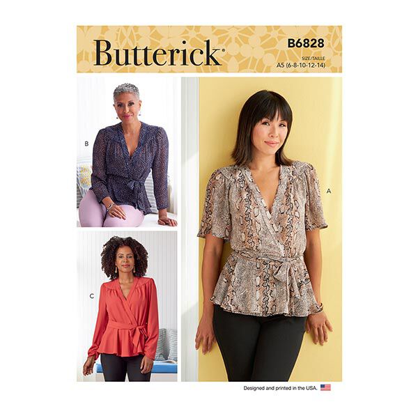Top, Butterick B6828 | 32-40, image number 1