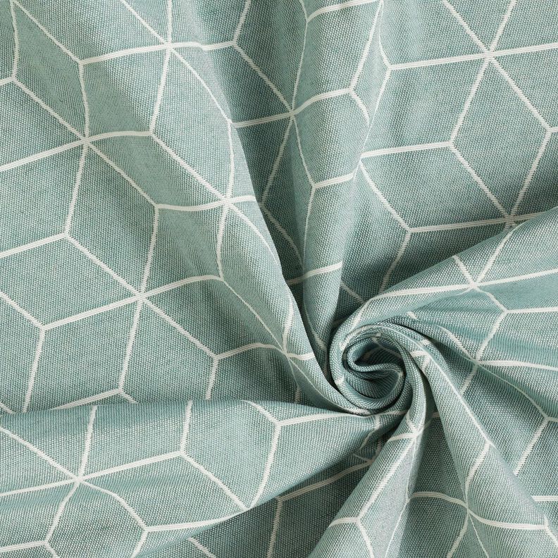 Decostof Jacquard moderne kubussen – riet/ivoor,  image number 3