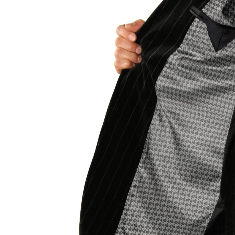 Voeringstof Jacquard Pied-de-poule – lichtgrijs/donkergrijs,  image number 5