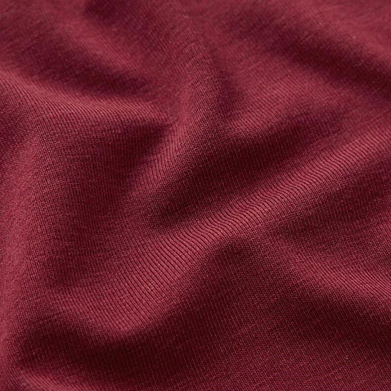 Bamboe Viscosejersey Effen – bordeauxrood,  image number 3