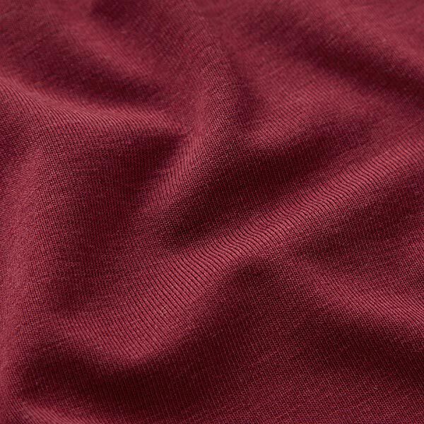 Bamboe Viscosejersey Effen – bordeauxrood,  image number 3