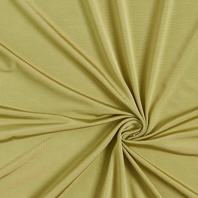 Zeer elastische tricotstof effen – geel olijfgroen,  image number 1