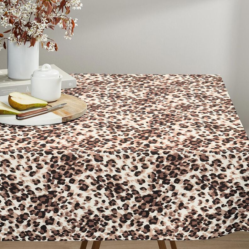 Katoenen stof Cretonne Luipaardvlekken &ndash; lichtbeige/zwart,  image number 5