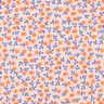 GOTS Katoenpopeline Losse bloemen | Poppy Fabrics – natuur/perzik sinaasappel,  thumbnail number 1