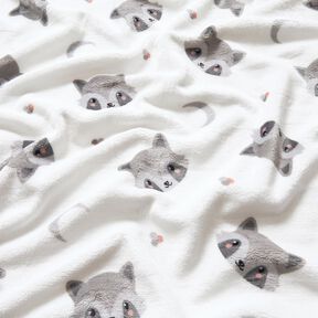 Gezellige fleece schattige wasberen – ivoor/donkergrijs, 