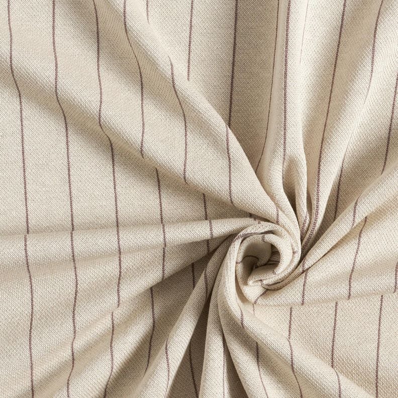 Gebreide jacquard krijtstrepen – beige/donkerbruin,  image number 3