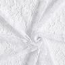 Kanten stof met golvende rand met bloesems aan beide zijden – wit,  thumbnail number 4