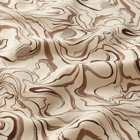 Linnen-mix Marmer &ndash; amandel/mocca, 