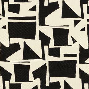 Decostof Jacquard abstracte structuur – zwart/ecru, 