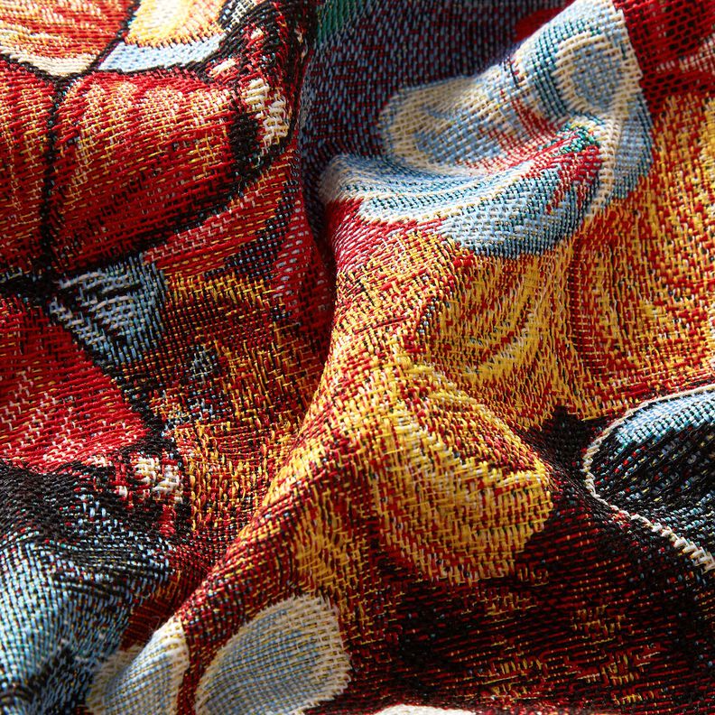 Decostof Gobelin beroemde vrouwen – karmijnrood/lichtbeige, image number 6