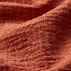 Mousseline/dubbel gehaakte stoffen dobby – terracotta, 