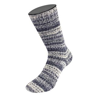 Meilenweit 100 Merino extrafine Duetto, 100g | Lana Grossa – creme/donkergrijs, 