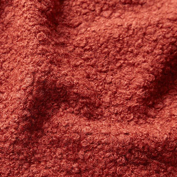 Gewalkte tricot bouclé – bourgondië, image number 2