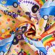 Carnavalstof hippiemotieven – zwart,  thumbnail number 3