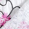 Gekreukt voile bloemen en luipaardpatroon – wit/zwart,  thumbnail number 4