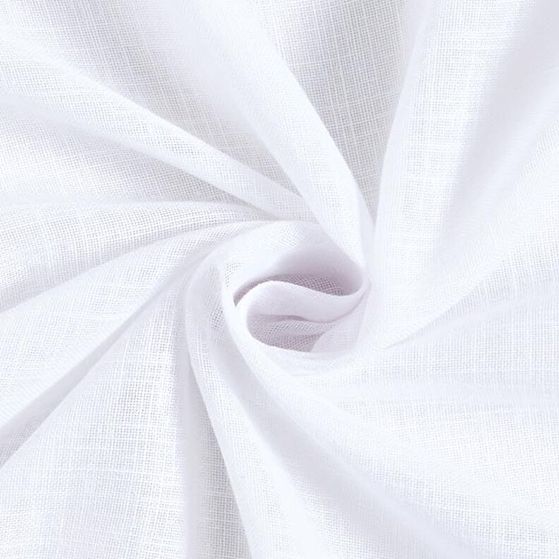 Gordijnstof voile linnenlook 300 cm – wit,  image number 1