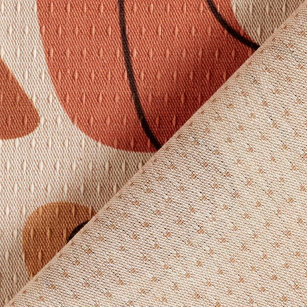 Decostof jacquard retro vormen gerecycled – donkerbruin/natuur, image number 4
