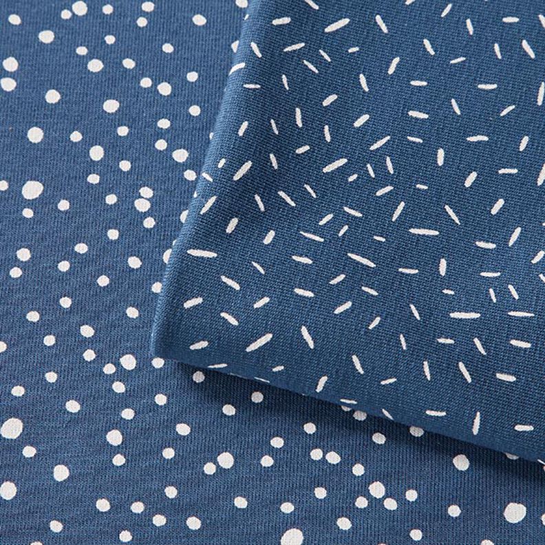 Katoenjersey confetti – jeansblauw,  image number 6