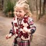 Teddy pluche Bloemen | Poppy Fabrics – cashew/bordeauxrood,  thumbnail number 7