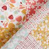 Katoenen stof Cretonne Patchwork-look – wit/zalm,  thumbnail number 3