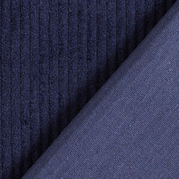 Brede rib voorgewassen Effen – marineblauw, image number 3