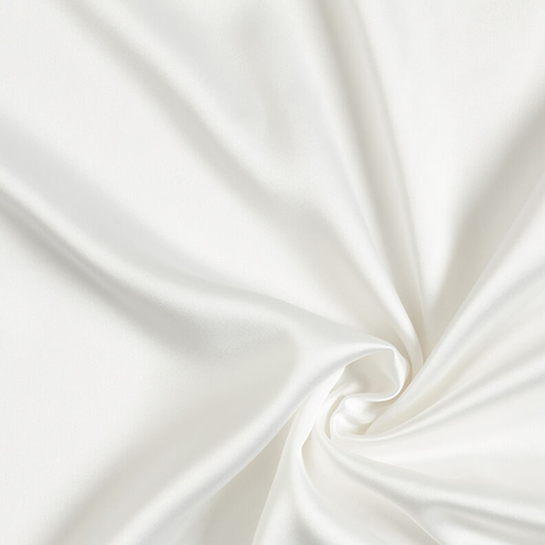 Polyester satijn effen – wit,  image number 1