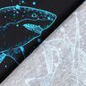 Katoenjersey Haaien | Glitzerpüppi – zwart/licht turkoois,  thumbnail number 4