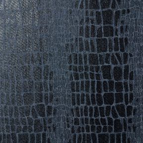 Viscose denim reptielenlook – zwart blauw, 