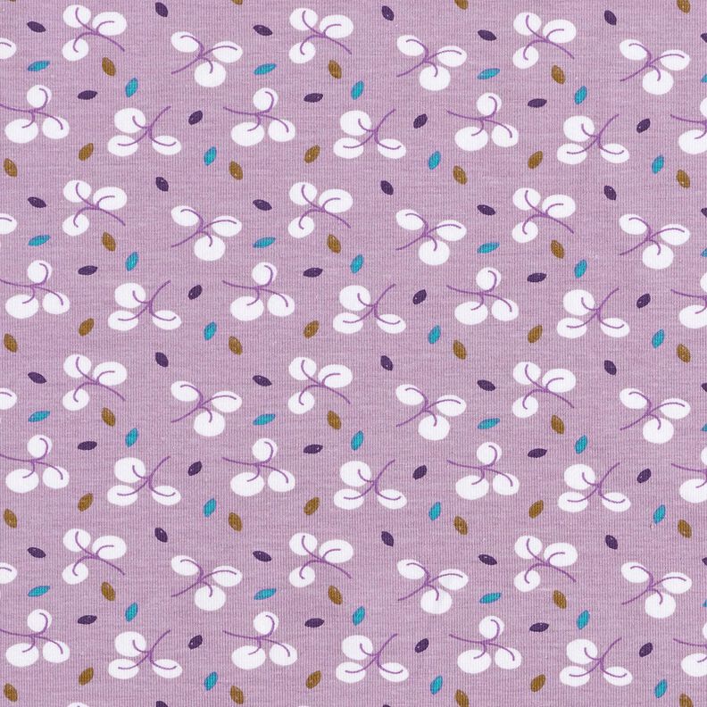 Katoenjersey Takken en stippen – lavendel,  image number 1