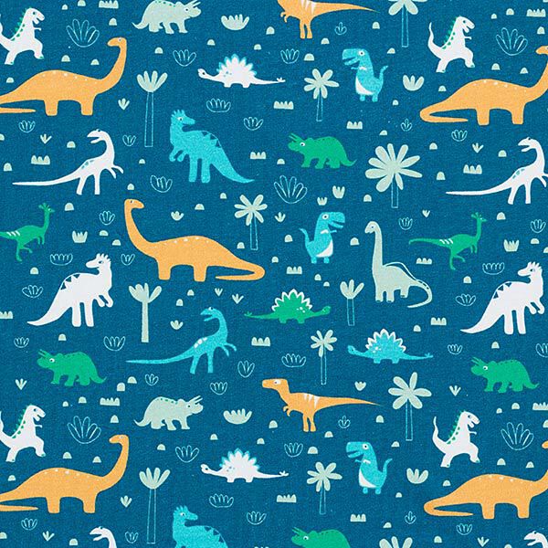 Stoffenpakket jersey dinowereld | PETIT CITRON – petroleum, image number 6